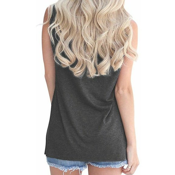 Good vibes graphic sleeveless women's tank top - Picture 3 of 4